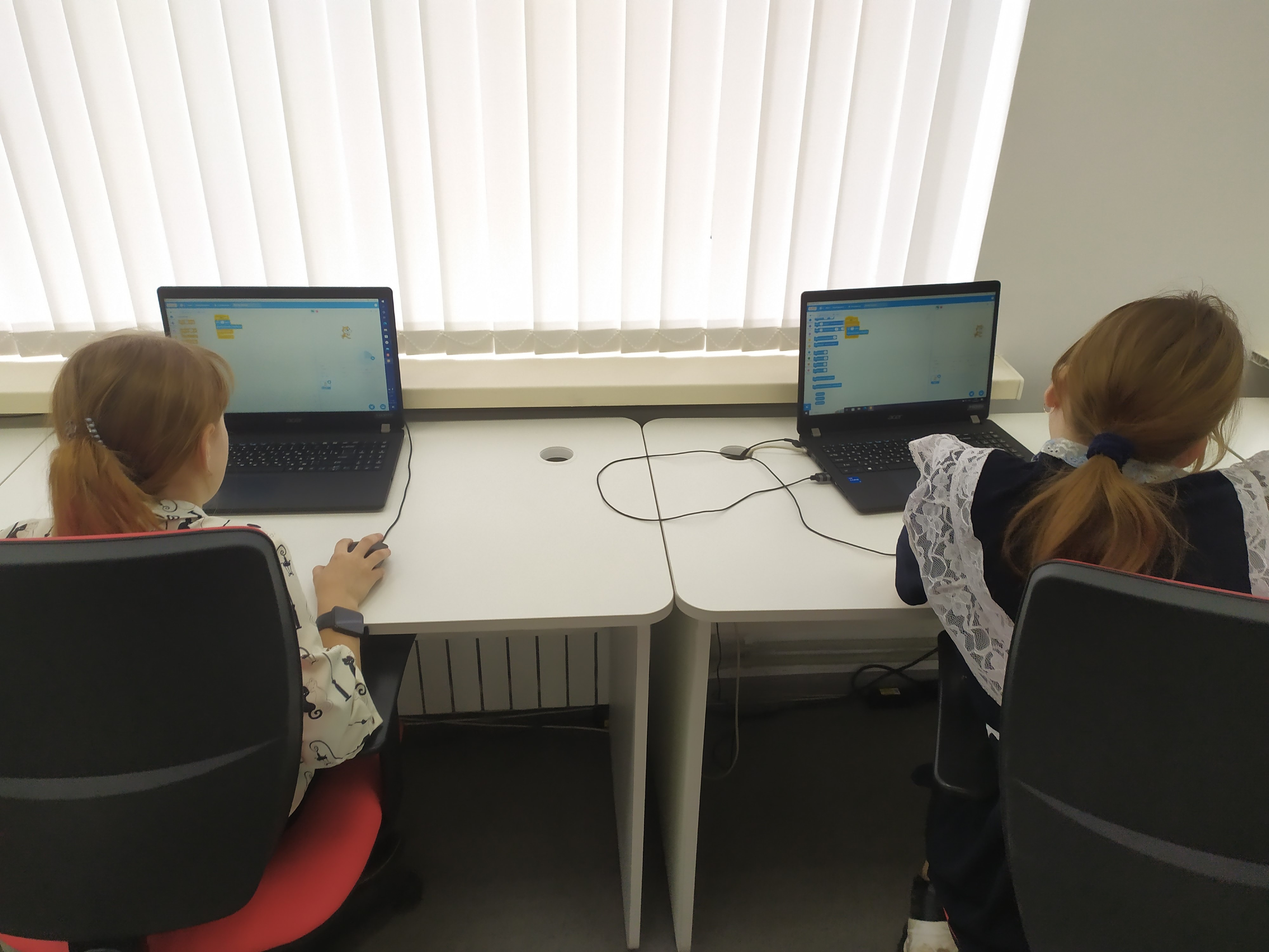 Ученики начальной школы знакомятся с базовыми навыками программирования в программе  Scratch.